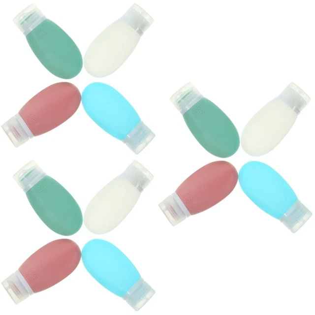 12 pz tubi da toeletta ricaricabili ricaricabili ricaricabili bottiglia da viaggio in silicone antiperdita