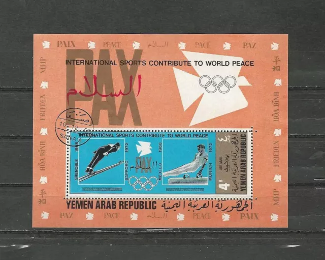 Yemen , Arab Republic , 1968 Olympics , World Peace , S/S, Perf , Cto