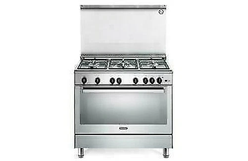 Delonghi PGVX96ED2 Cuisine 5 Feux Triple Couronne Four Gaz Multif. 90X60 Inox