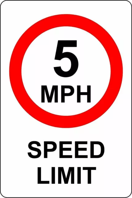 5 MPH Speed Limit safety metal park safety sign