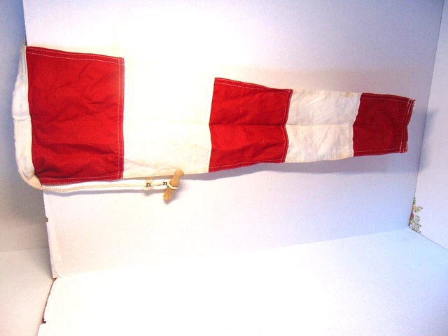 Vintage Maritime Signal Flag Pennant Message Flag