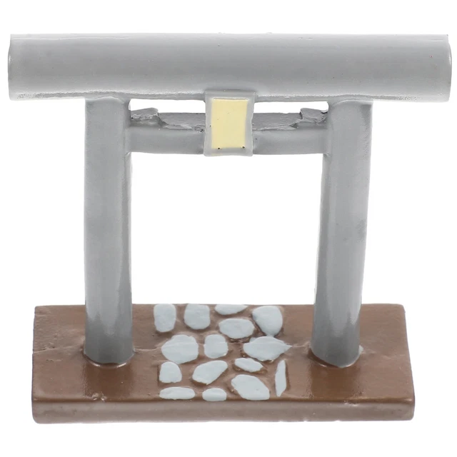 MINI DECOR GATE Dollhouse Torii Japanese Miniatures Garden The Bird £8. ...