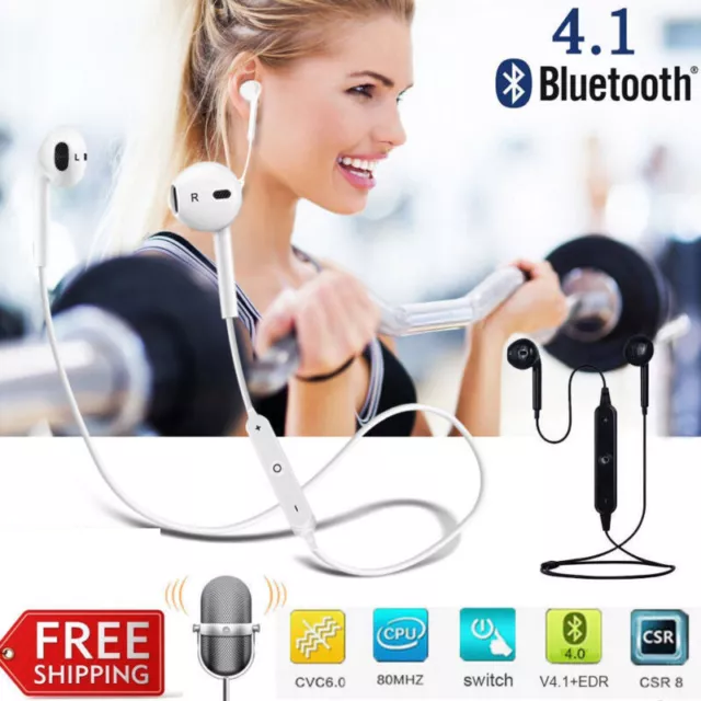 Bluetooth Headset Wireless Sport Stereo Headphones Earphone Earbuds With Mic