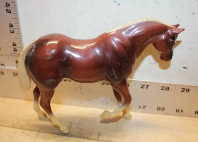 Vintage Hartland Plastics Brown & Beige Horse Toy