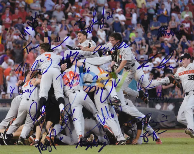 2018 Oregon State Beavers Signed Team Photo 8x10 CWS College World Series Adley