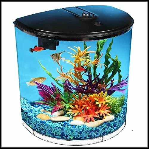 Koller Products AquaView 3.5-Gallon Aquarium Starter Kit with Power Filter &