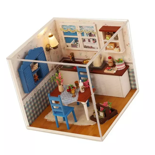 1/24 Dollhouse Miniature DIY House Kit   Room with Furniture for Gift