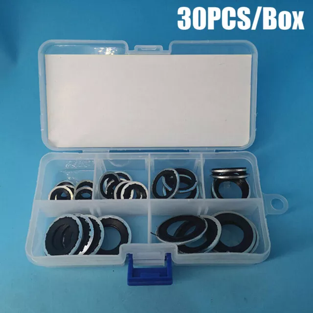30pcs A/C Compressor Sealing Gasket Washer Set Assortment Repair Tools For Buick