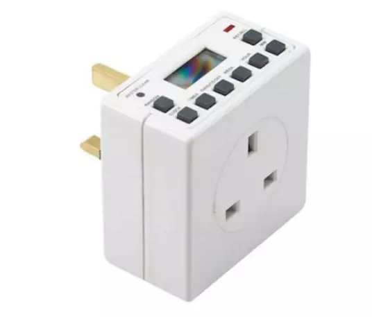Plug In Digital Lcd Time Timer Switch 24 Hour 7 Day Mains 13A