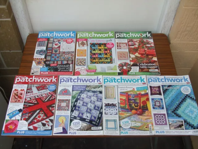 7 x Popular Patchwork Magazines Bundle 2011/12 * CONTENTS PHOTOED * Craft * VGC*