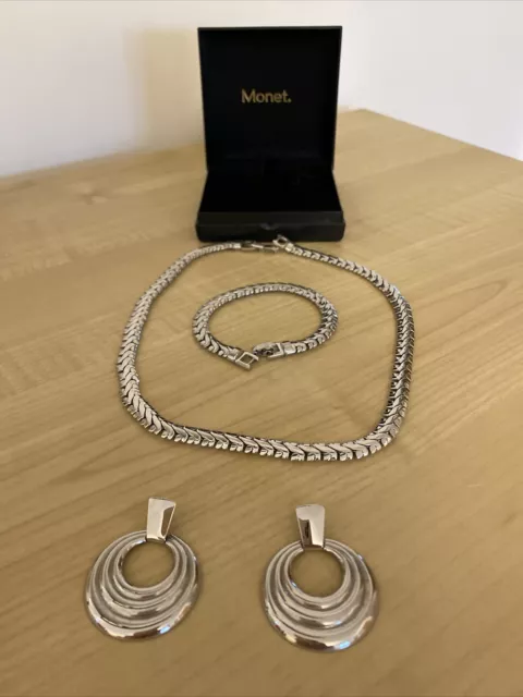 Monet Necklace, Earrings And Bracelet