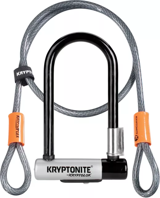 Cycle Lock Kryptonite Kryptolok Mini 7 avec Cable Flex et support FlexFrame