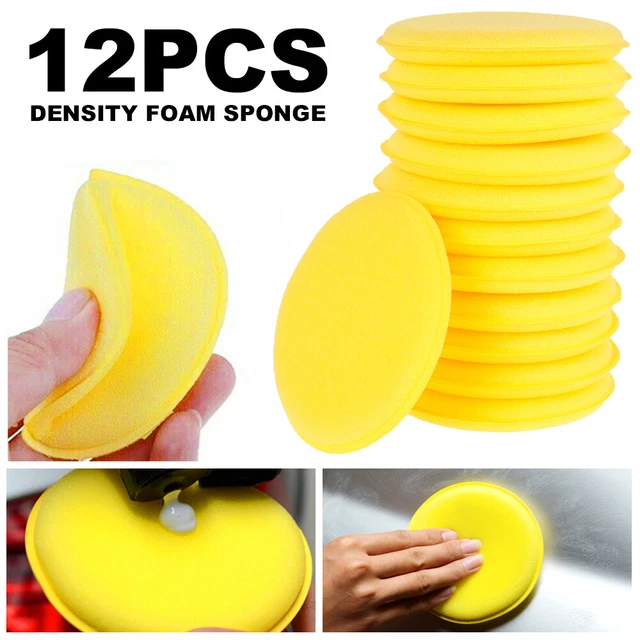 12Pcs Car Microfiber Polishing Pads Wax Applicator Foam Soft Cleaning Sponge CA