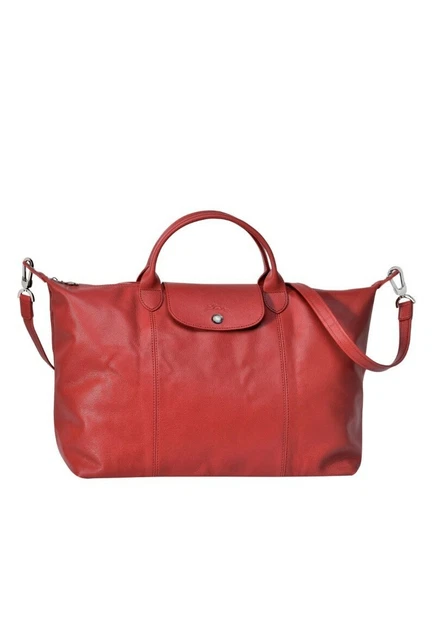 pliage cuir sac longchamp rouge pliage