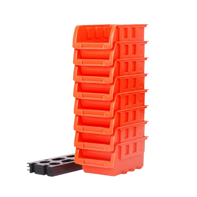 8PCS Aufbewahrungsbehälter Set Boxen + Backplate16 10.5 7.5cm Nestbare