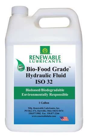 Renewable Lubricants 87123 Bio-Food Grade Hydraulic Fluid, 1 Gal., Iso 32