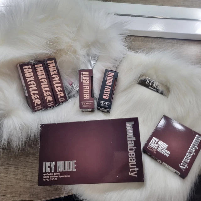 HUDA BEAUTY ICY Nude Full PR Collection With Exclusive Bag And Hat Brand New £155.68 - PicClick UK