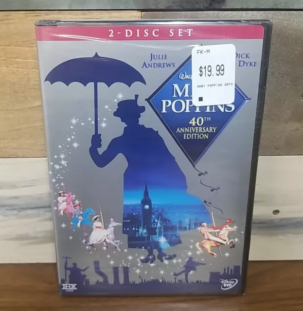 Walt Disney's Mary Poppins 40th Anniversary Edition 2-Disc DVD Set ~ New Sealed