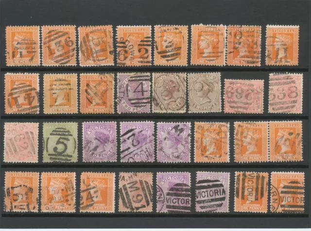 AUSTRALIA COLLECTION OF CLASSIC POSTMARKS (NUMERALS, DUPLEX, TPO (Railway), R (R 2