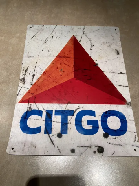 Reproduction w Vintage Look Metal Sign Citgo