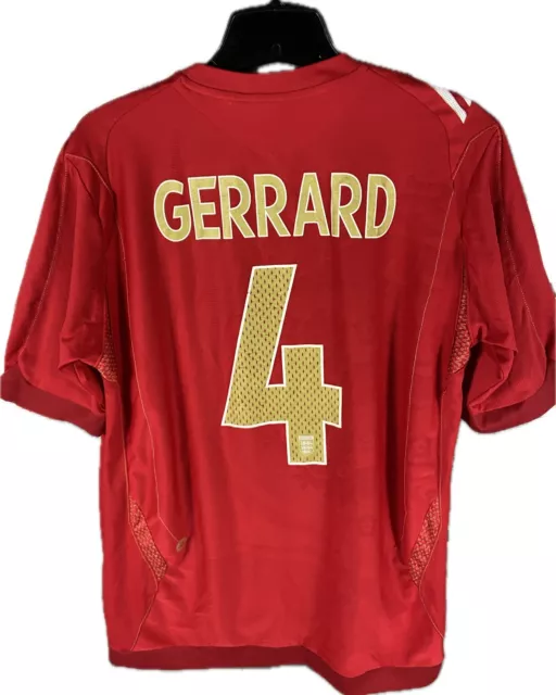 England 2006-2008 Steven Gerrard Away Umbro Football Soccer Jersey Shirt Mens L