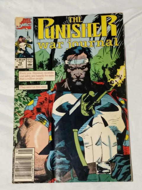 The Punisher War Journal 18 (Marvel, 1990) Jim Lee Cover Newstand VG
