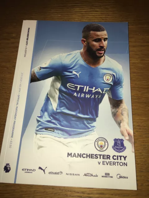 Manchester City v Everton Programme 2021