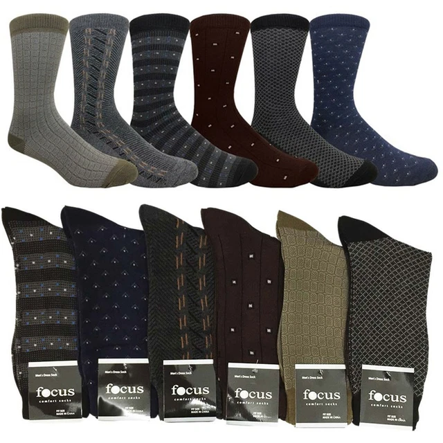 12 Paires Homme Chaussettes Assortis Mode Ras Multicolore Travail Casual 10-13