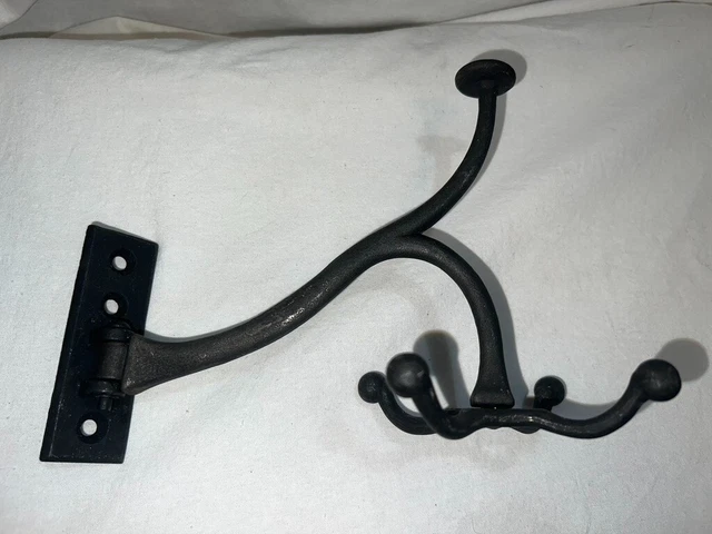 Cast Iron Metal Wall Mount Rotating Swivel Hook Spinning Coat Hanger Hat Holder