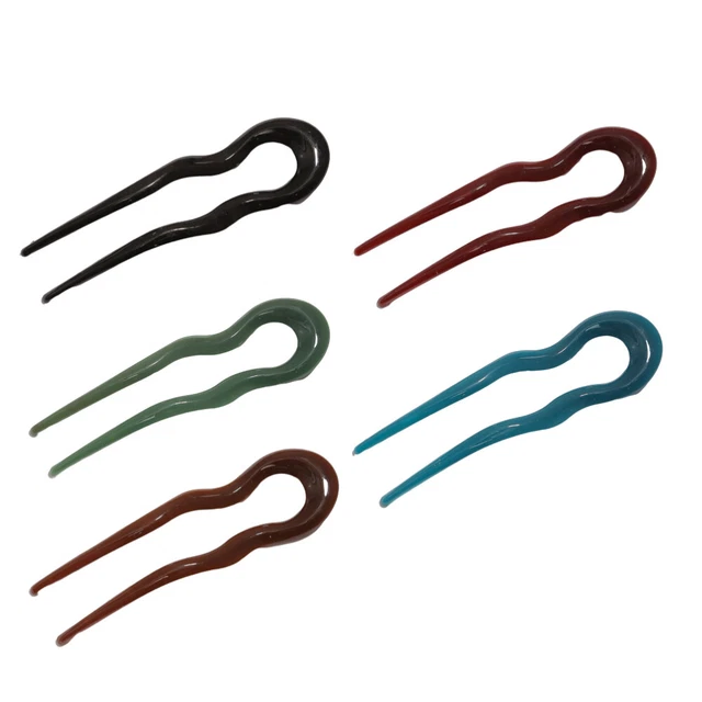 5 piezas horquillas en forma de U palo para el cabello en forma de onda palillo para el cabello para mujer Headdre