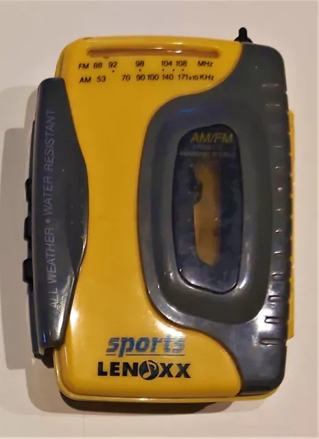 "LENOXX" Sports Walkman Cassette Player. AM/FM Radio. Water Resistant.