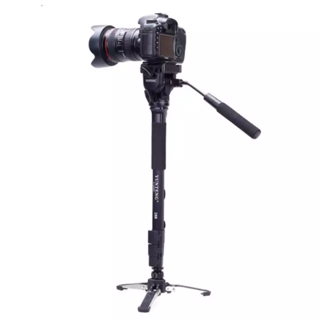 Yunteng 288 Camera Monopod + Fluid Pan Head + Unipod Holder For Canon Nikon DSLR