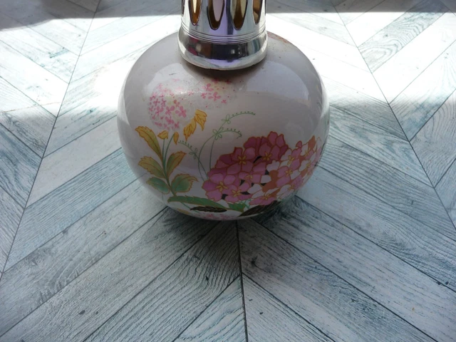 Lampe Berger Céramique Blanche Signée Giraud - Limoges Paris - Complète