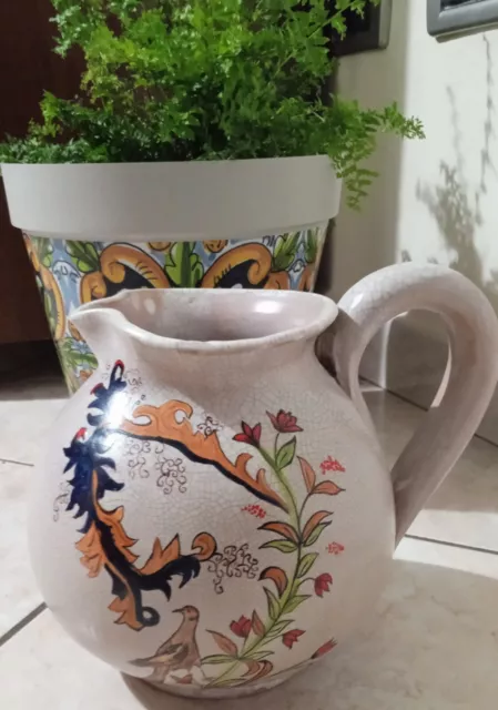 Brocca Vintage Ceramica Artistica Siciliana,bellissima