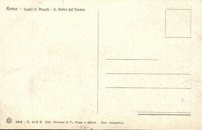 italy, ROMA ROME, Castel S. Angelo, S. Pietro dal Tevere (1910s) Postcard 2