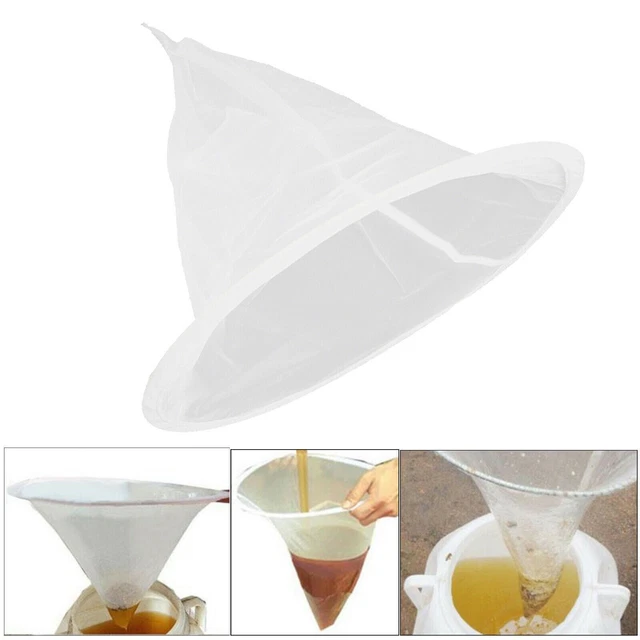 Extra Fine Funnel-shaped Honey Net Impurity Filter Cloth Extraction Tool 1x
