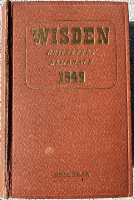 Wisden Cricketers Almanack 1949 HARD COVER ..SEE PHOTOS AND DESCRIPTION