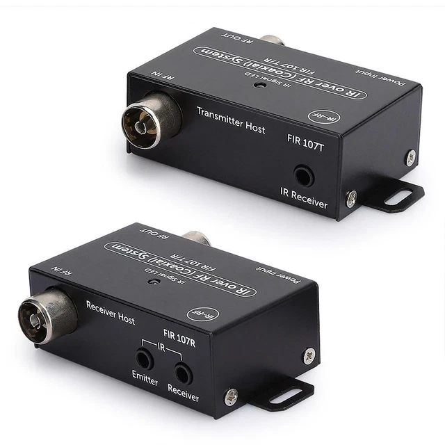 IR OVER RF Coaxial System Infrared Extender Transmitter Receiver US ...