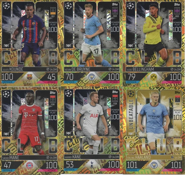 Topps Champions League Match Attax Extra 22/23 Club 100 CL 1-6 Haaland, Mané ecc.
