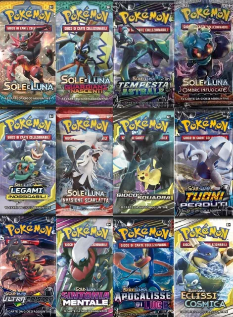 Pokemon Sole e Luna - set vari - carte NUOVE e imbustate