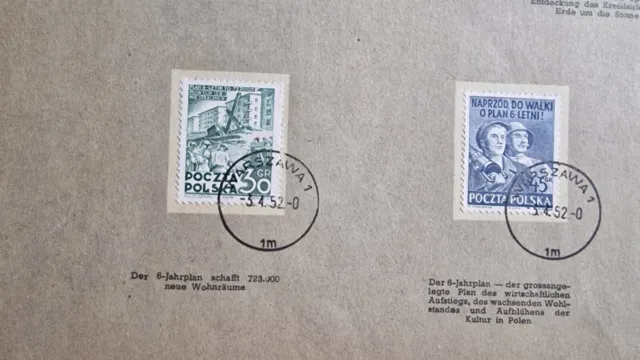 Briefmarken Polen 1952 Gestempelt 2