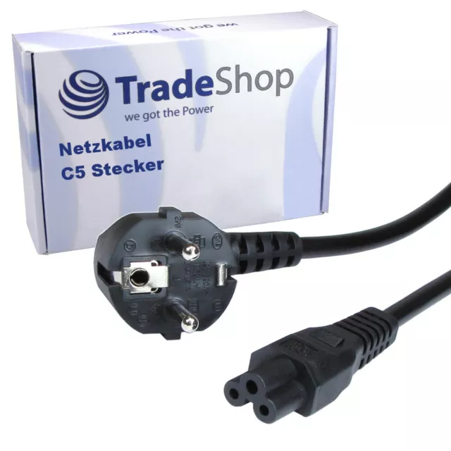 Netzkabel mit C5 Stecker für Dell HP Compaq IBM Lenovo Acer Fujitsu Netzteile