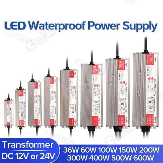AC to DC 12V 24V IP67 Waterproof Led Strip Transformers Driver Power Supply CB4