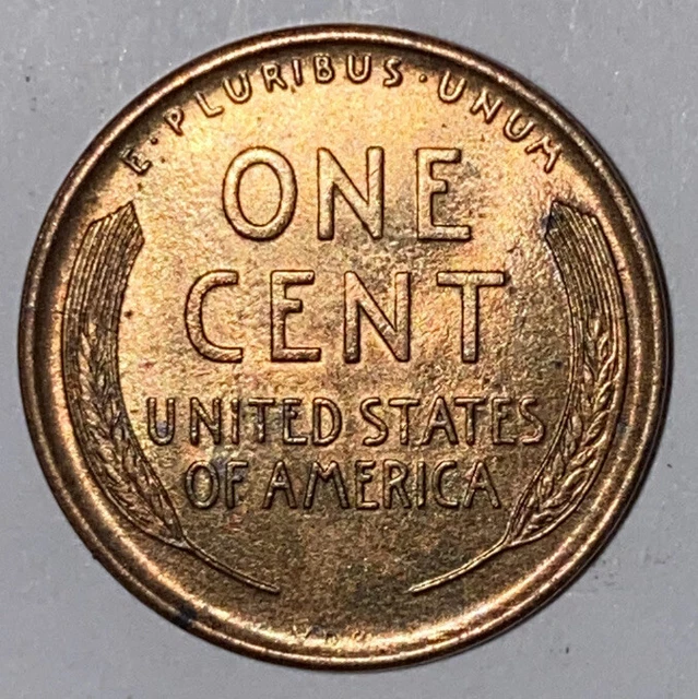1 US Lincoln Wheat Cent Penny Roll 1931-S/1909 VDB BU+ RD (50 Coins) Old Vintage 7