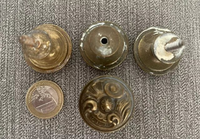 4 boutons de portes en bronze epoque art deco 1930 ( placards, tiroirs)