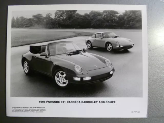 1995 Porsche 911 Coupe & Cabriolet Press Photo PCNA Issued RARE!! Awesome L@@K