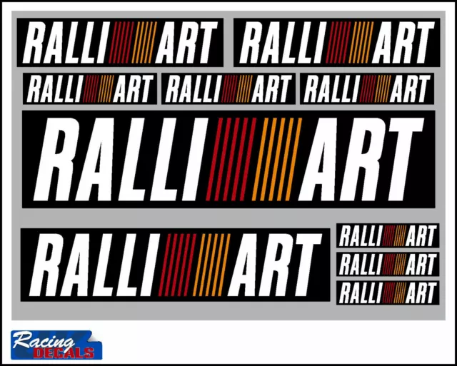 Ralliart Stickers/Decals - 10 High Quality Printed and Cut Stickers