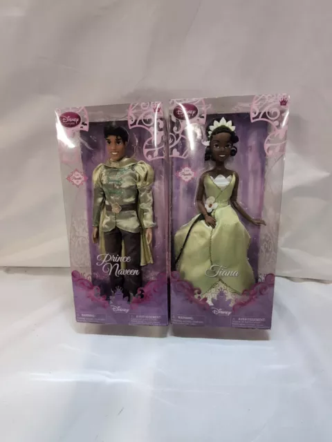 Disney Princess & the Frog Tiana & Prince Naveen Dolls Wedding SET OF 2