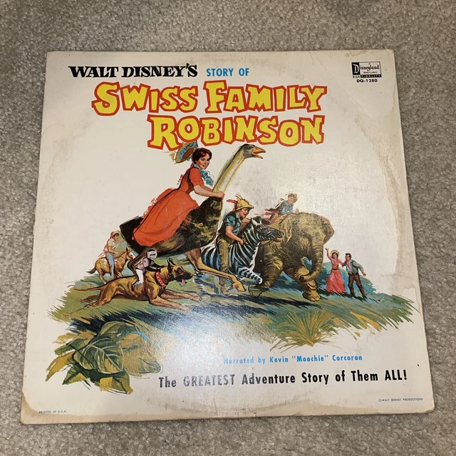 SWISS FAMILY ROBINSON Walt Disney Story 1963 vinyle LP 1280 très bon ...