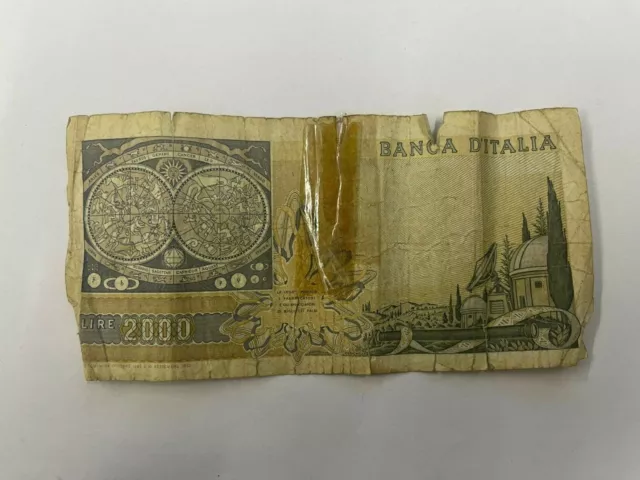 Italie Billet De 2000 Lires  Galileo,Ta 028918 S. 2